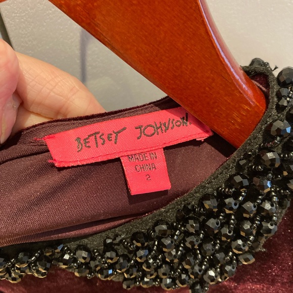 Betsey Jonhson jeweld collar velvet dress - Picture 3 of 6